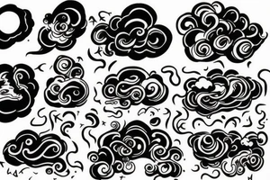 Smoke and clouds tattoo idea