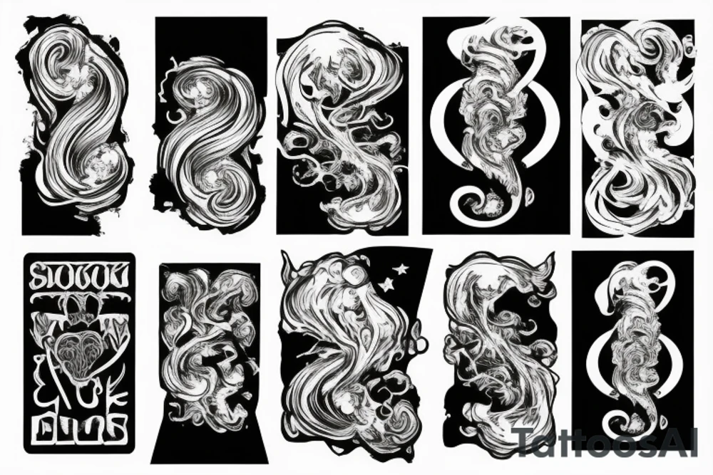 Smoke and clouds tattoo idea