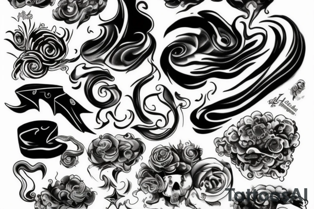 Smoke and clouds tattoo idea