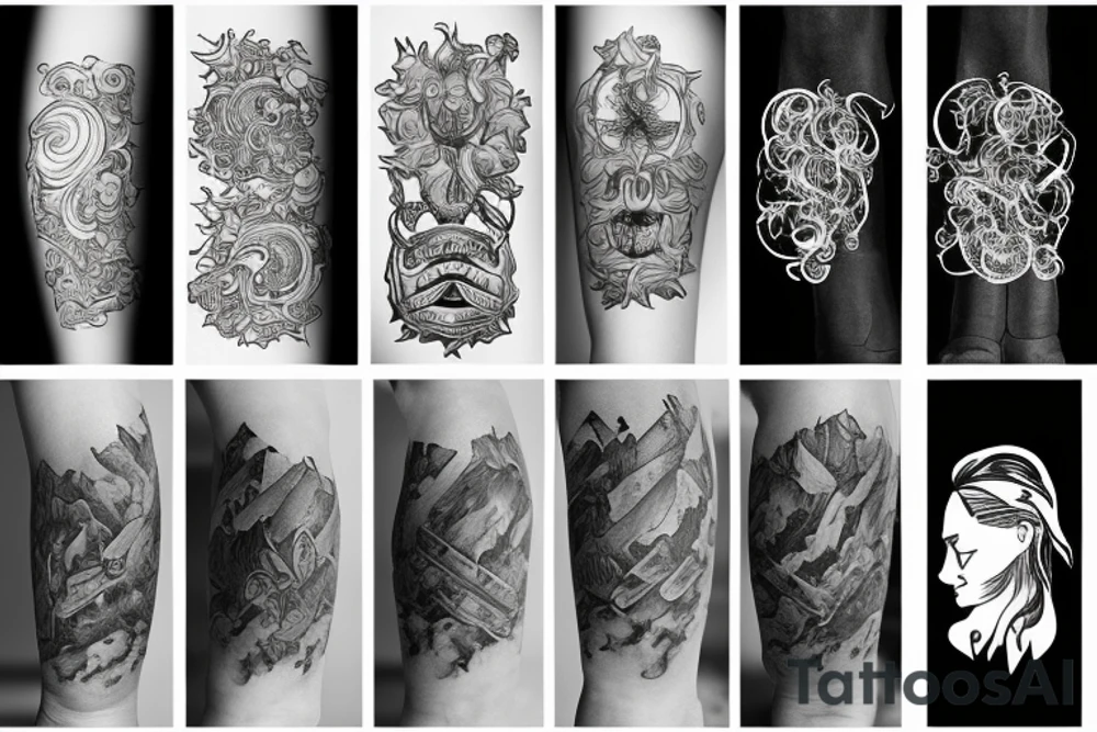 Smoke and clouds tattoo idea