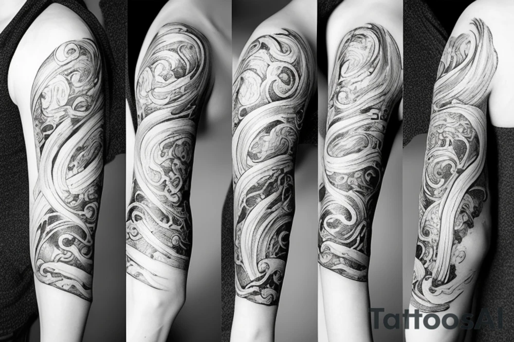 Smoke and clouds tattoo idea