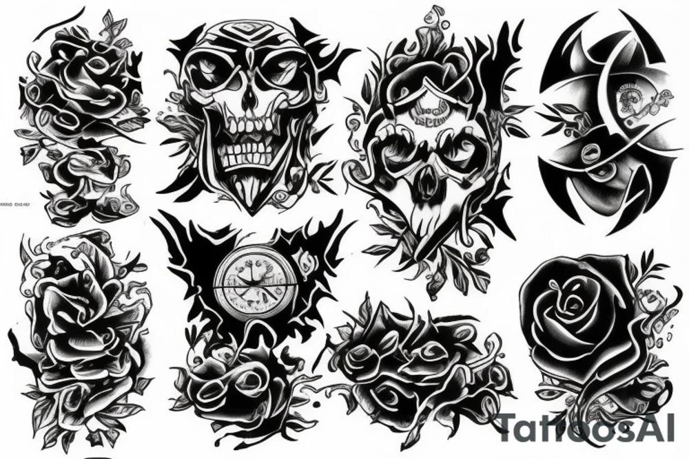 dark clouds tattoo idea