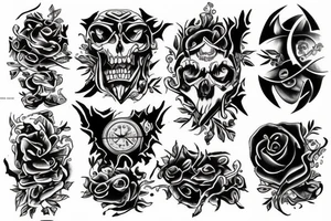 dark clouds tattoo idea