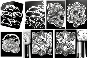 dark clouds tattoo idea