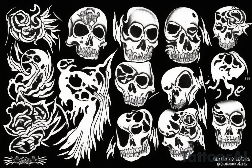 dark clouds tattoo idea