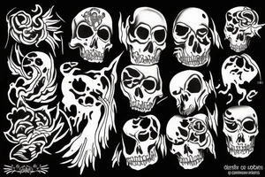 dark clouds tattoo idea