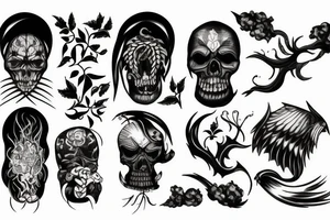 dark clouds tattoo idea