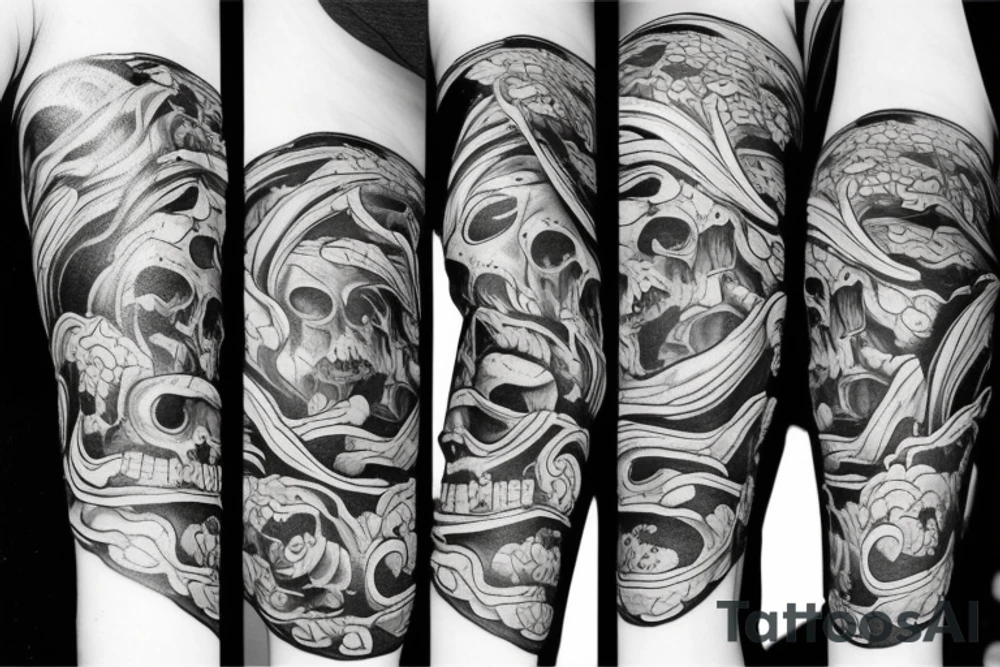 dark clouds tattoo idea
