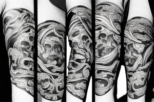 dark clouds tattoo idea