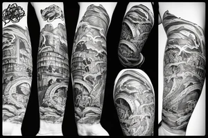 dark clouds tattoo idea