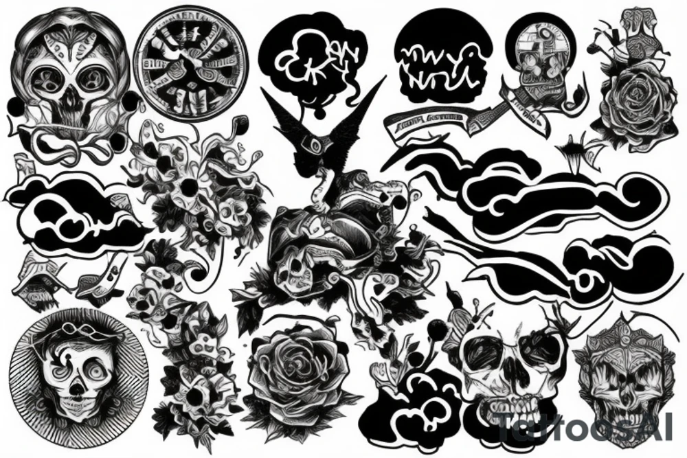 dark clouds tattoo idea