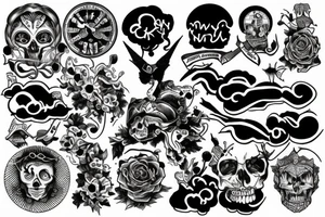 dark clouds tattoo idea