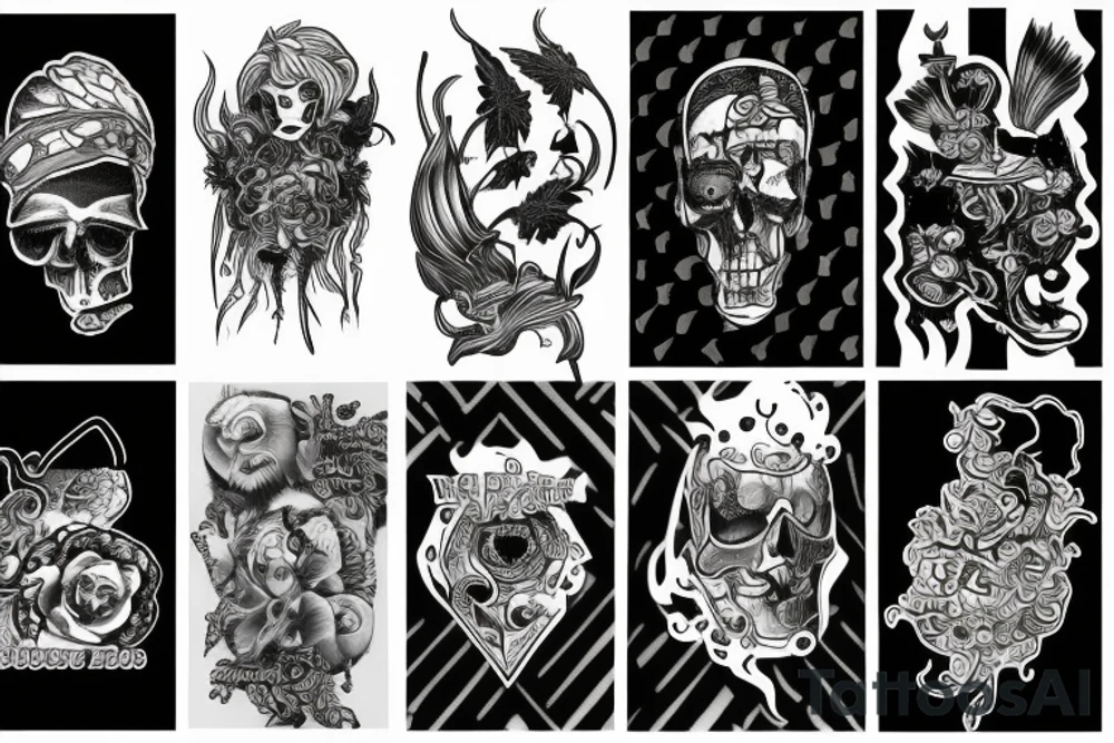 dark clouds tattoo idea