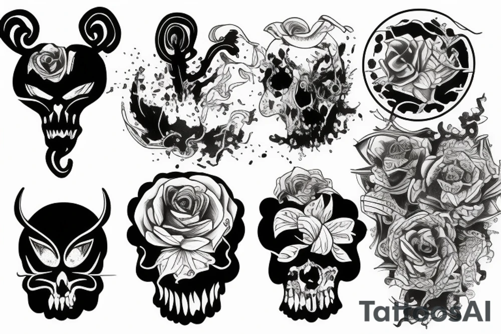 dark clouds tattoo idea