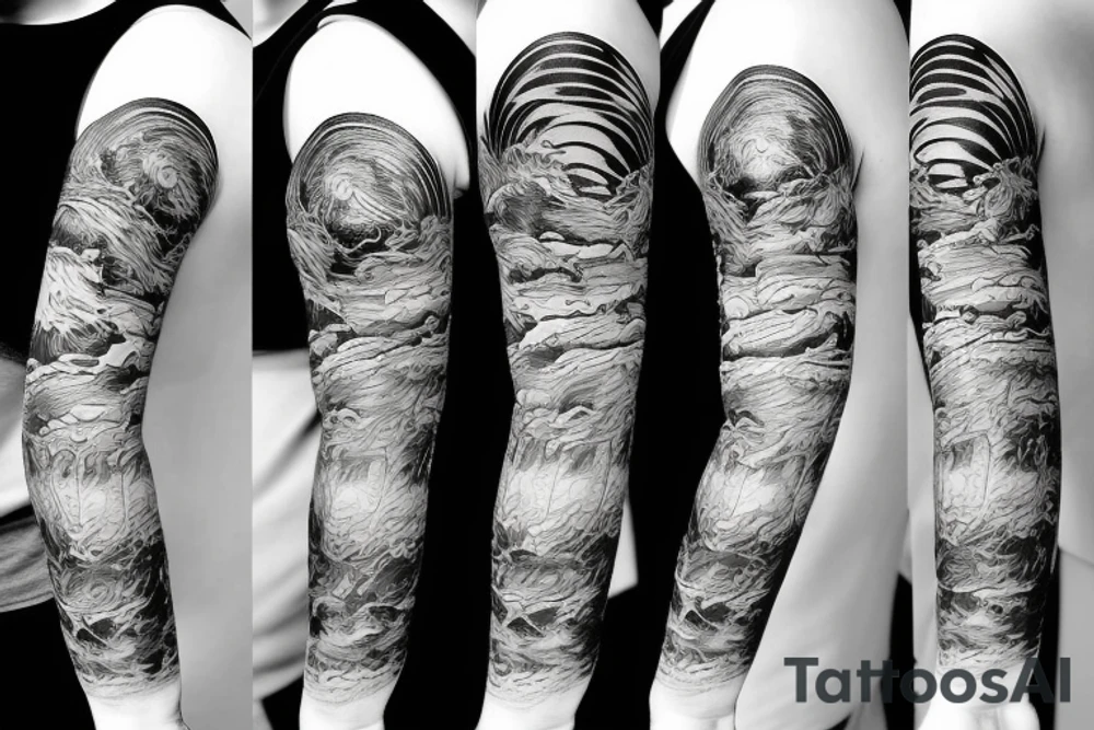 dark clouds tattoo idea