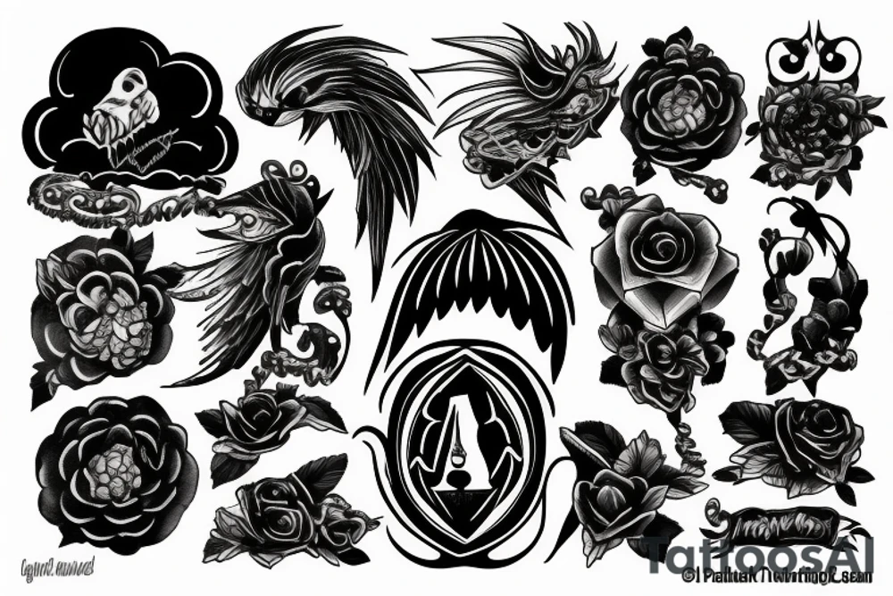 dark clouds tattoo idea