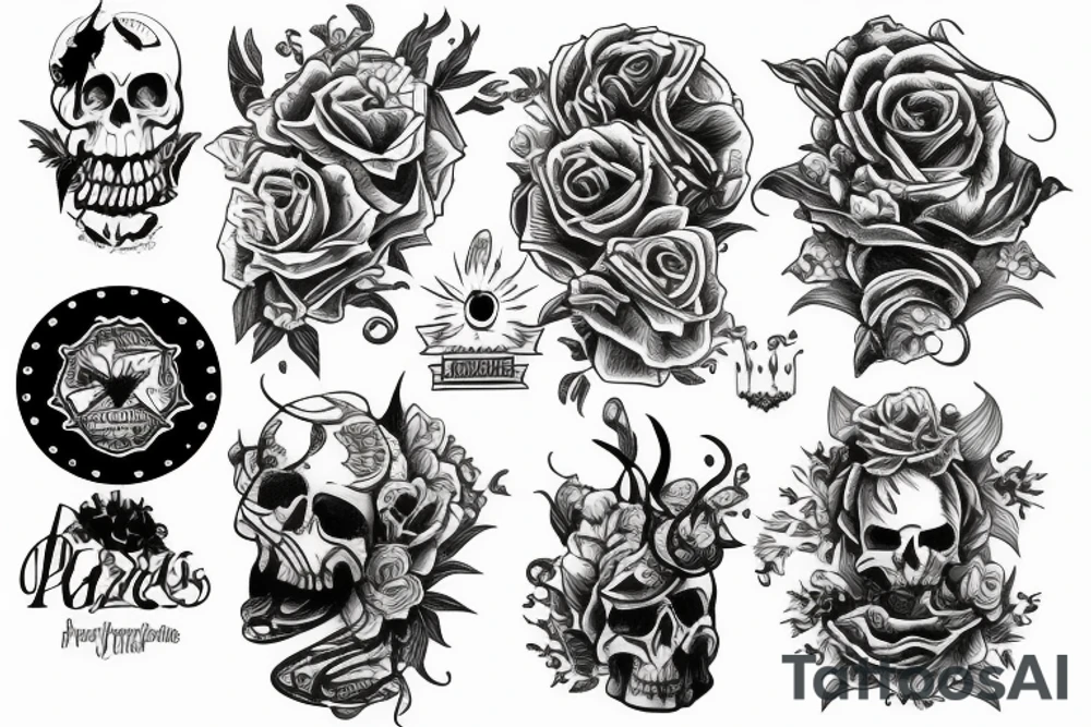 dark clouds tattoo idea