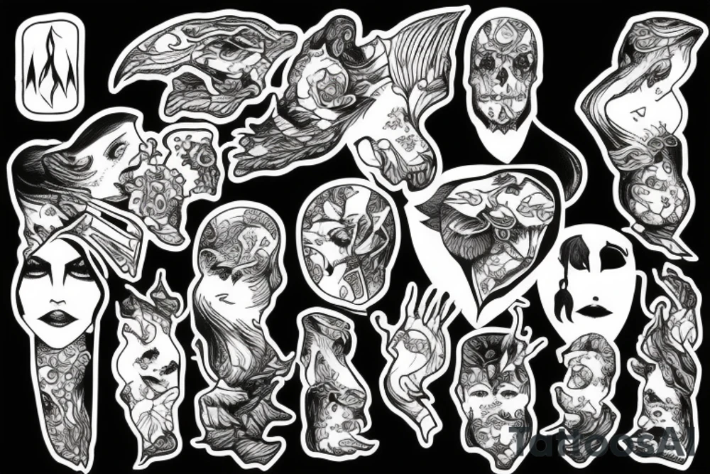 dark clouds tattoo idea