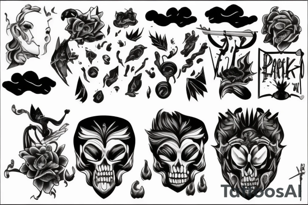 dark clouds, smoke and mirrors tattoo idea