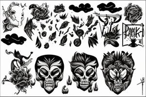 dark clouds, smoke and mirrors tattoo idea