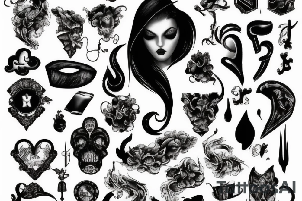 dark clouds, smoke and mirrors tattoo idea