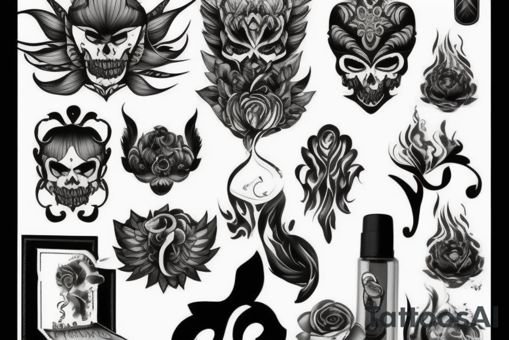 dark clouds, smoke and mirrors tattoo idea