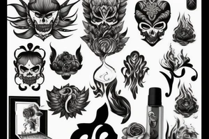 dark clouds, smoke and mirrors tattoo idea