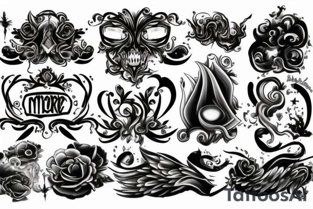 dark clouds, smoke and mirrors tattoo idea