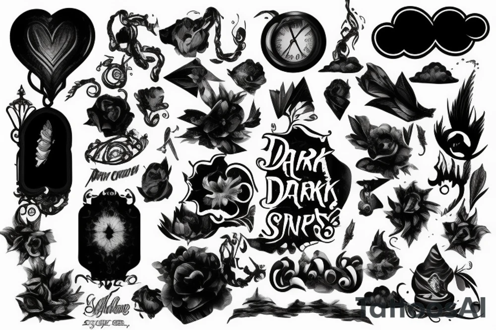dark clouds, smoke and mirrors tattoo idea