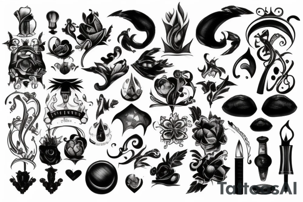 dark clouds, smoke and mirrors tattoo idea
