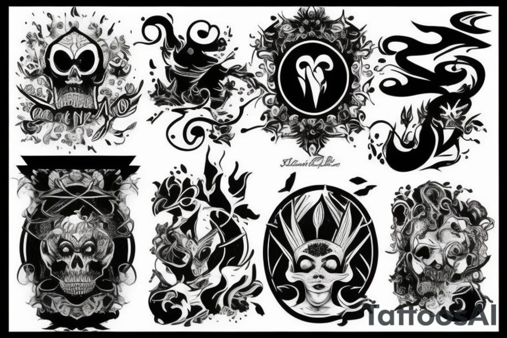 dark clouds, smoke and mirrors tattoo idea