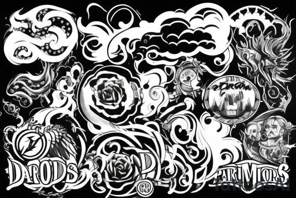 dark clouds, smoke and mirrors tattoo idea