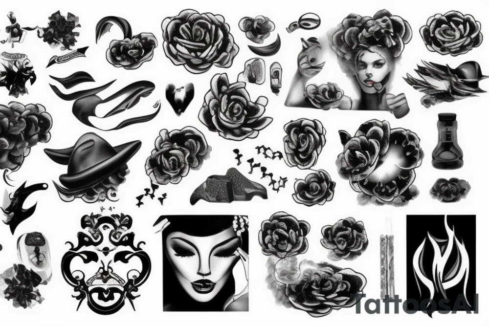 dark clouds, smoke and mirrors tattoo idea