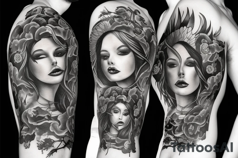 dark clouds, smoke and mirrors tattoo idea