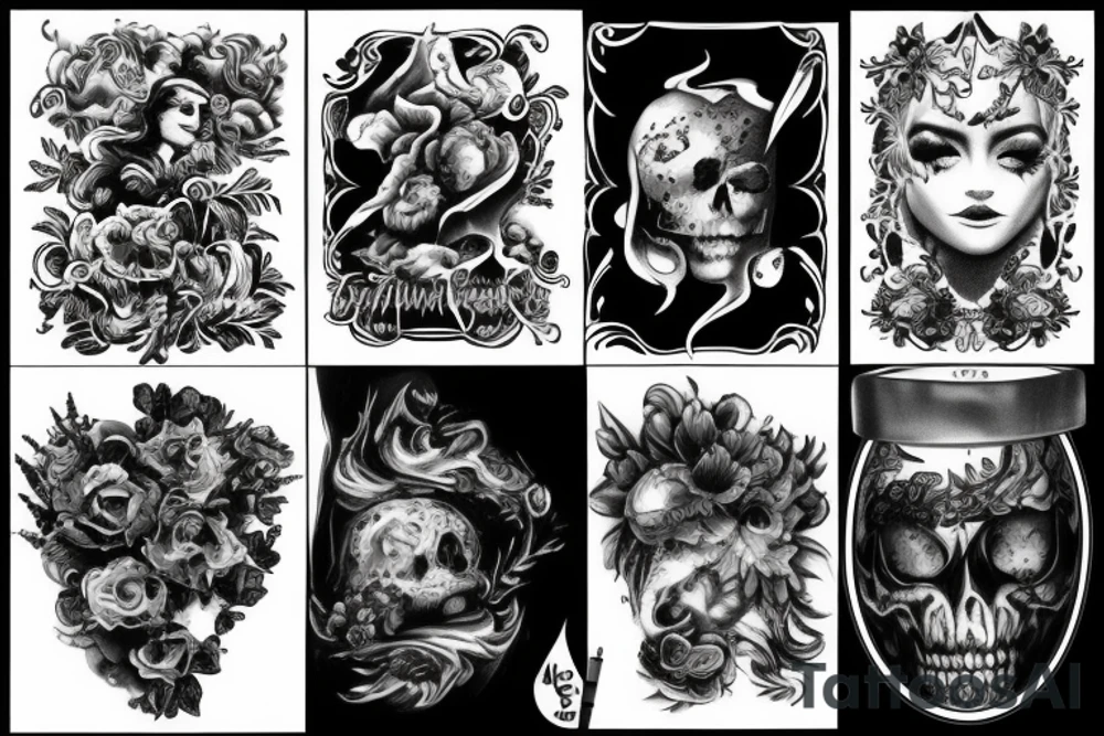 dark clouds, smoke and mirrors tattoo idea