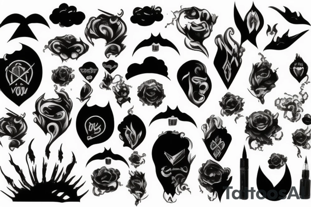 dark clouds, smoke and mirrors tattoo idea