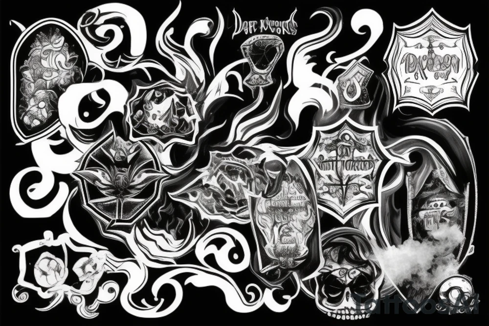 dark clouds, smoke and mirrors tattoo idea