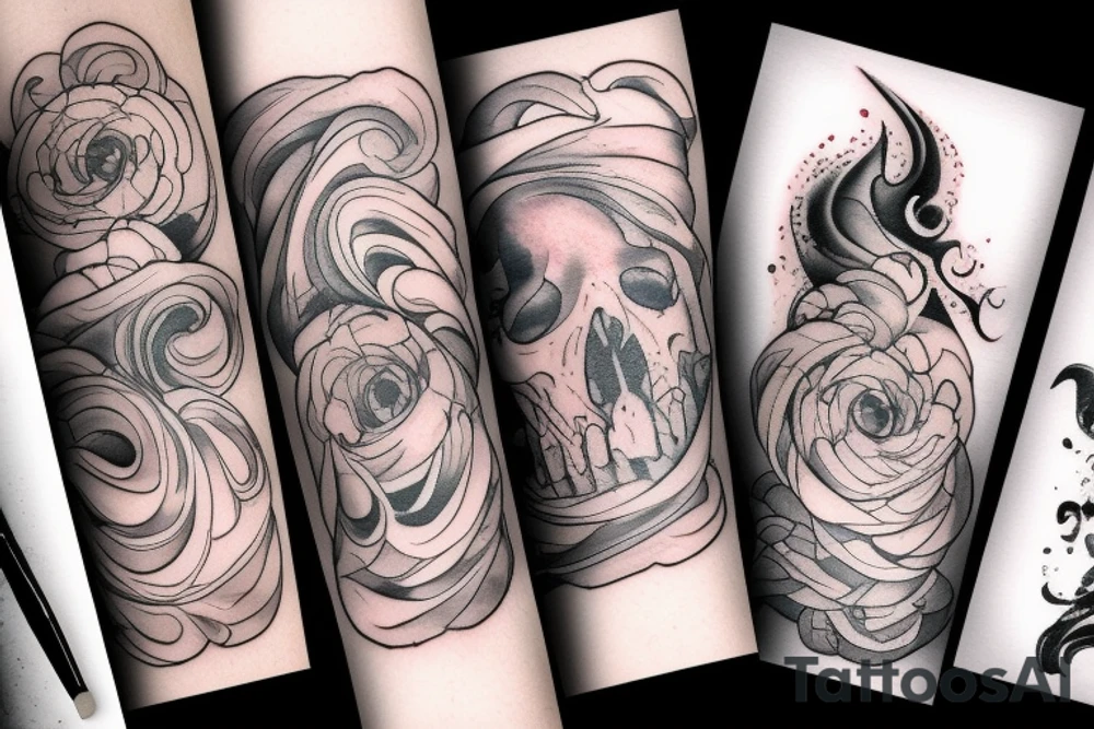 dark clouds, smoke and mirrors tattoo idea