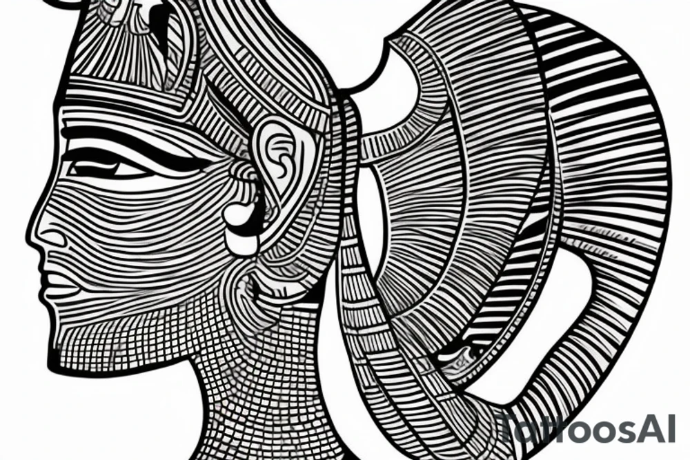 Egyptian symbols half sleeve tattoo idea
