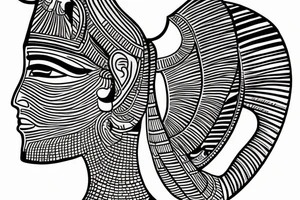 Egyptian symbols half sleeve tattoo idea