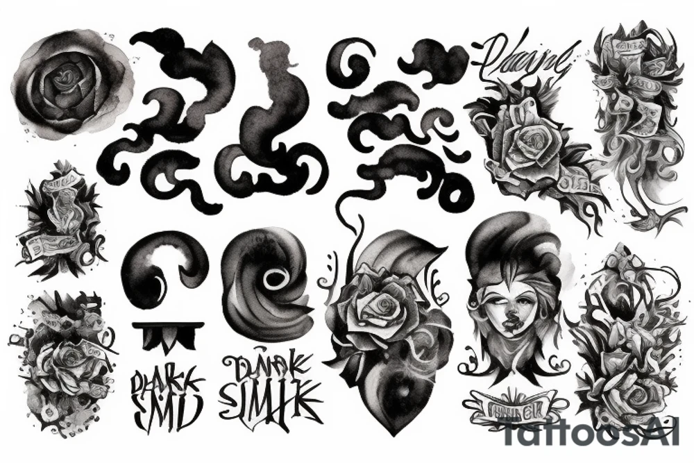 dark clouds, smoke and mirrors tattoo idea