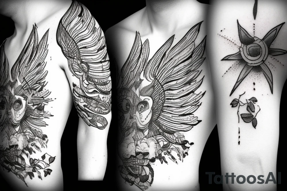 dark clouds, smoke and mirrors tattoo idea