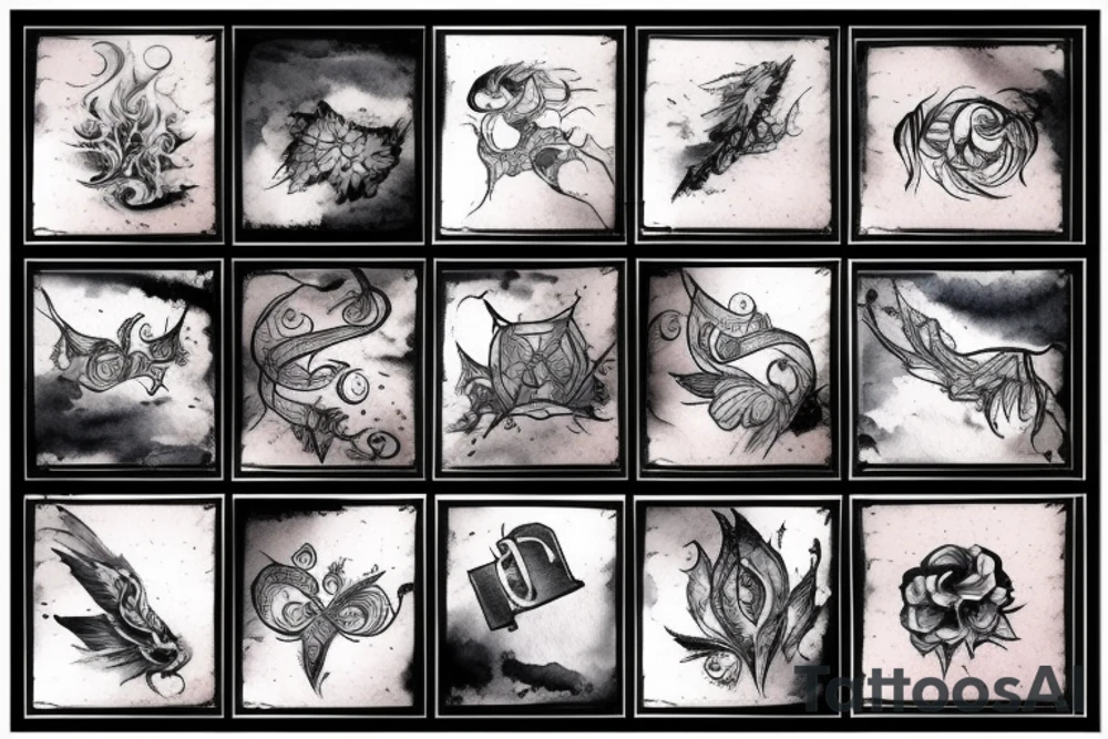 dark clouds, smoke and mirrors tattoo idea