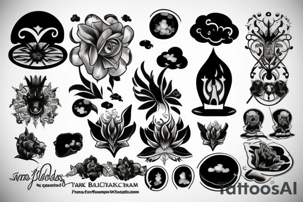 dark clouds, smoke and mirrors tattoo idea