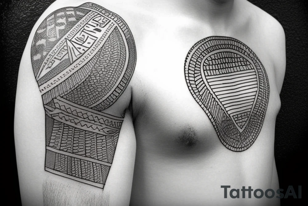 Egyptian symbols half sleeve tattoo idea