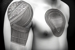 Egyptian symbols half sleeve tattoo idea