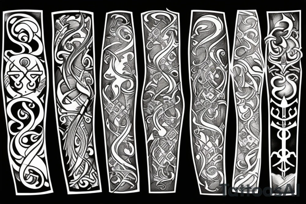sword and smoke tattoo idea