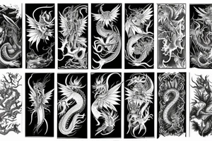 Dragon fly half sleeve tattoo idea