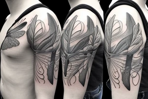 Dragonfly half sleeve tattoo idea