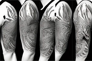 Dragonfly half sleeve tattoo idea